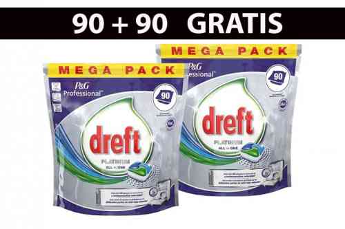 Mega Pack Dreft Vaatwastabletten - 90 + 90 Gratis van Goedkoper